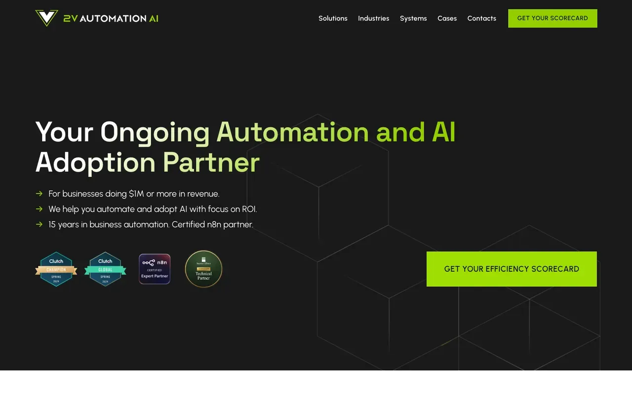 2V Automation homepage