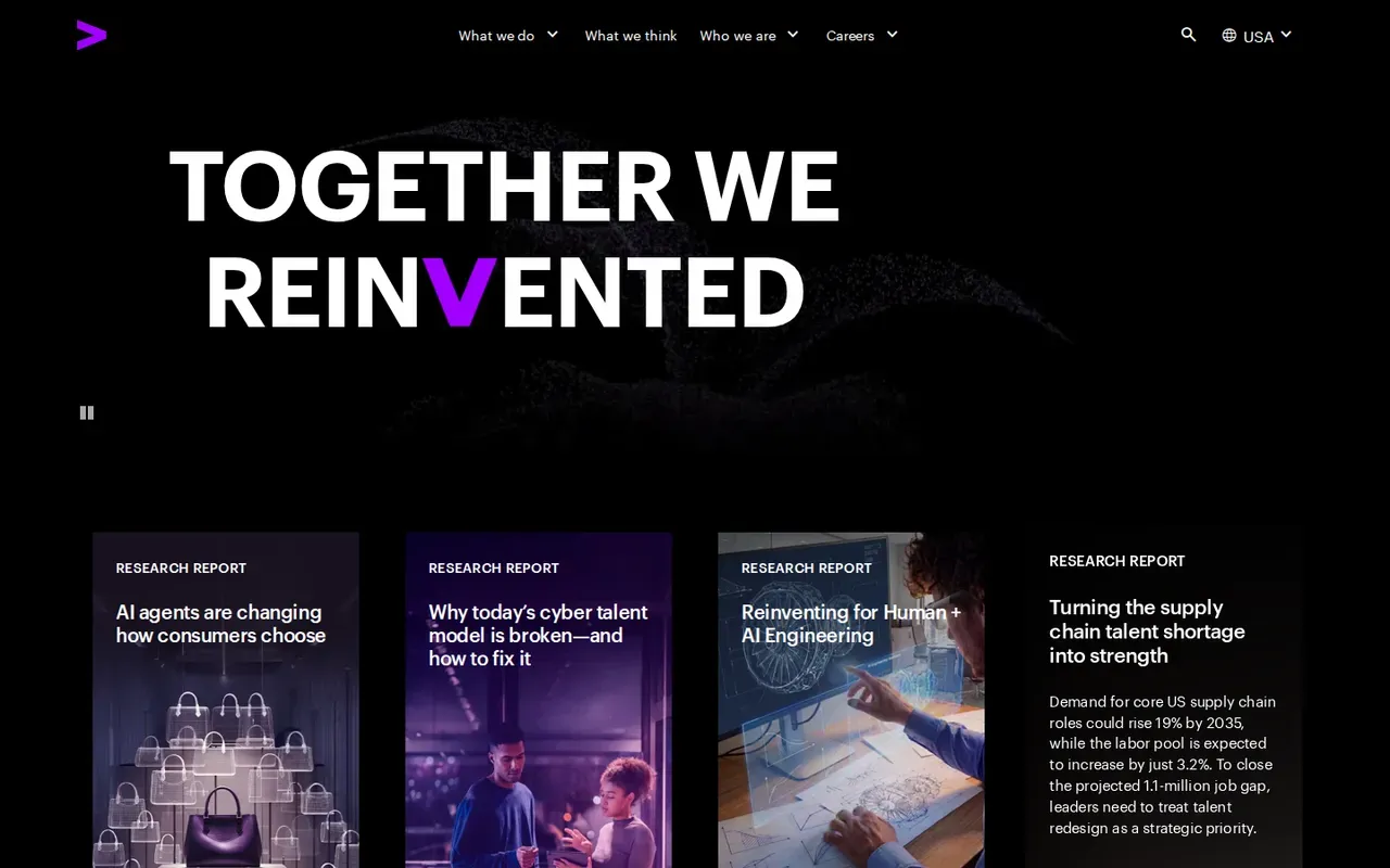 Accenture homepage