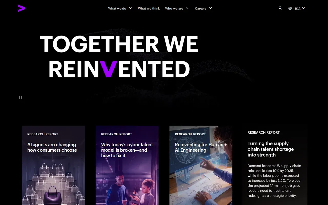 Accenture homepage