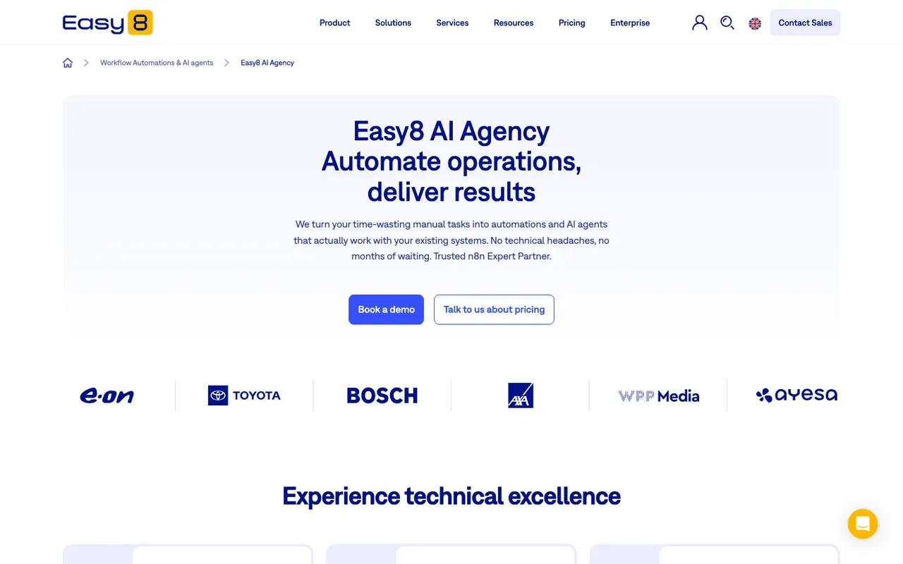 Easy8 AI agency page
