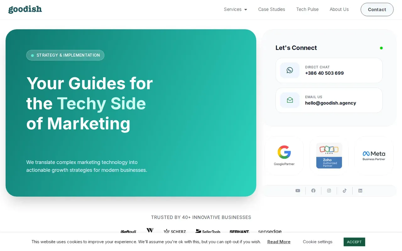 Goodish Agency homepage