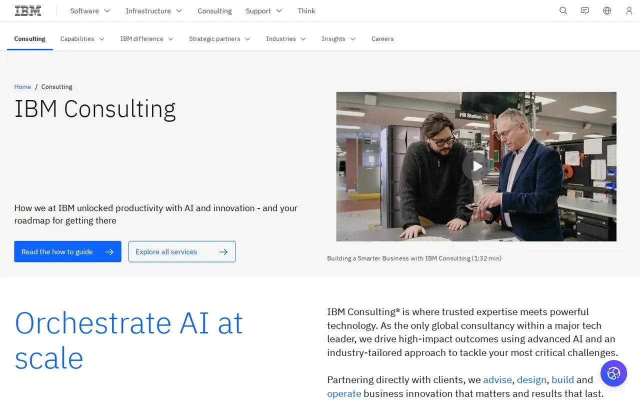 IBM Consulting homepage